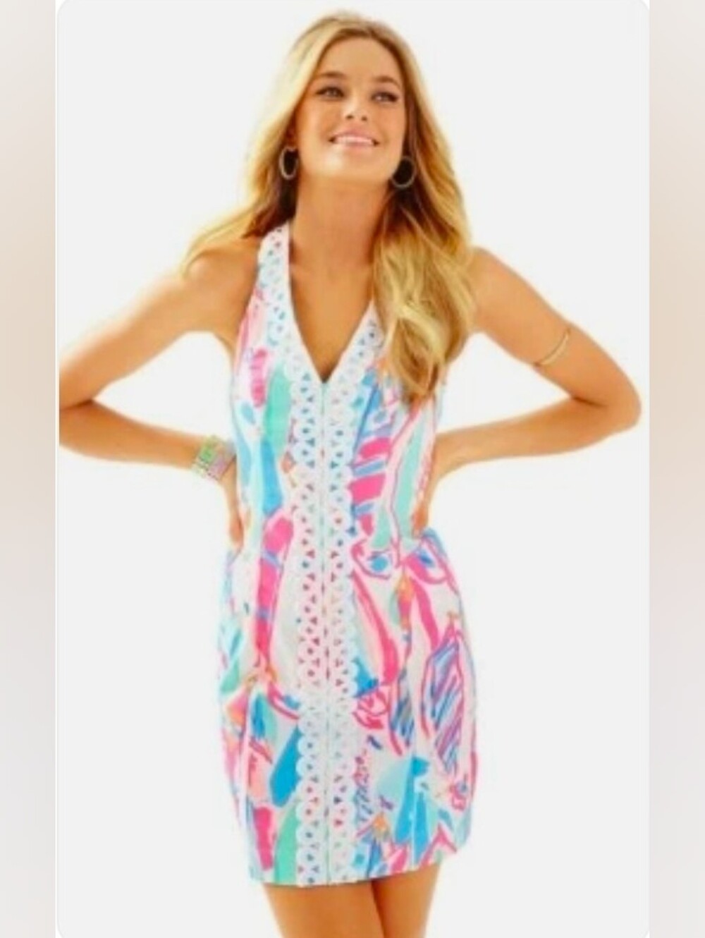 Lilly Pulitzer Lynn Shift Dress Multi Out to Sea EUC Sz 12